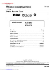 RCA MCR53TF30 Service Manual