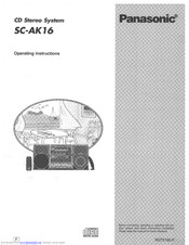 Panasonic SC-AK16 Operating Instructions Manual
