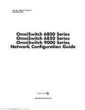 Alcatel-Lucent OmniSwitch 6800 Series Network Configuration Manual