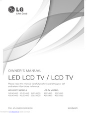 LG 32LS3400 Owner's Manual