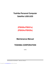 Toshiba Satellite Pro L630-EZ1310 Maintenance Manual
