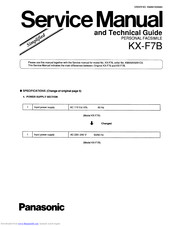 Panasonic KX-F7B Service Manual