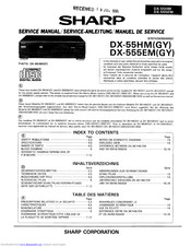 Sharp DX-55HM Service Manual