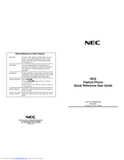 Nec NCS Quick Reference User Manual