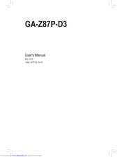 Gigabyte GA-Z87P-D3 User Manual