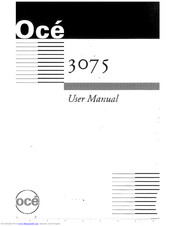 Oce 3075 User Manual