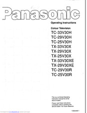Panasonic TC-29V30R Operating Instrucktions