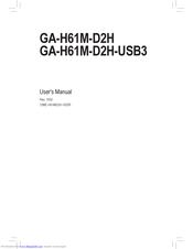 Gigabyte GA-H61M-D2H User Manual