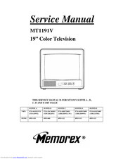 Memorex MT1191V Service Manual