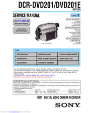 Sony DCR-DVD201 Service Manual