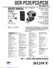 Sony Handycam DCR-PC3E Service Manual