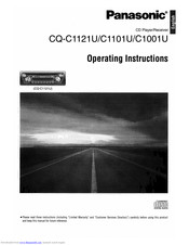Panasonic CQC1001U - AUTO RADIO/CD DECK Operating Instructions Manual