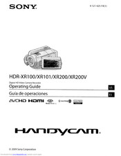 Sony HDR-XR1 00 Operating Manual