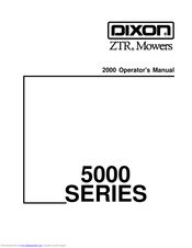 Dixon ZTR 5000 Series 2000 Operator's Manual