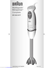 Braun Multiquick Minipimer MR 5550 M FP Quick Manual