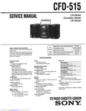 Sony CFD-515 Service Manual