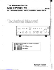 Harman Kardon PM655 Vxi Technical Manual