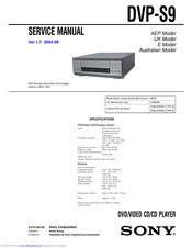 Sony DVP-S9 Service Manual