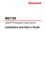 Honeywell OrbitCG MS7180 Installation And User Manual