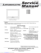 Mitsubishi Electric LT-3050 Service Manual