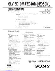 Sony SLV-ED10MJ Service Manual
