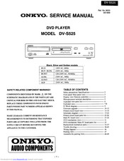 Onkyo DV-S525 Service Manual