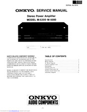 Onkyo M-5000 Service Manual