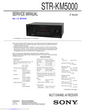Sony STR-KM5000 Service Manual