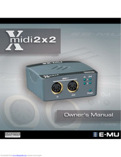 E-Mu Xmidi 2x2 Owner's Manual
