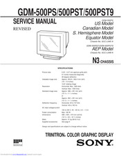 Sony TRINITRON GDM-500PS Service Manual