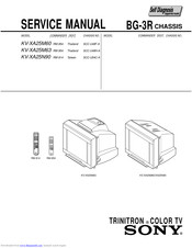 Sony TRINITRON KV-XA25N90 Service Manual