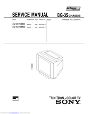Sony TRINITRON KV-XF21M83 Service Manual