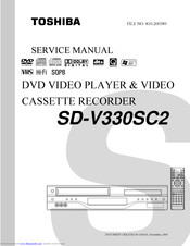 Toshiba SD-V330SC2 Service Manual