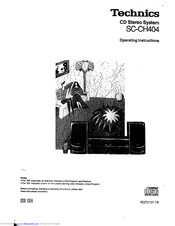 Technics SC-CH404 Operating Instrucktions