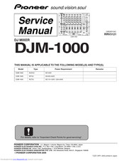 Pioneer DJM-1000 Service Manual