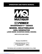 Multiquip Whisperwatt DCA70SSJU4i Operation And Parts Manual