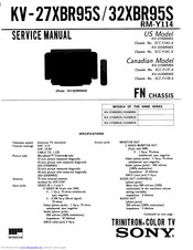 Sony Trinitron KV-27XBR95S Service Manual