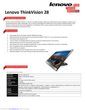 Lenovo ThinkVision 28 Brochure & Specs