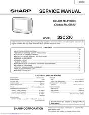 Sharp 32C530 Service Manual