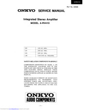 Onkyo A-RV410 Service Manual