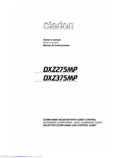 Clarion DXZ375MP Owner's Manual