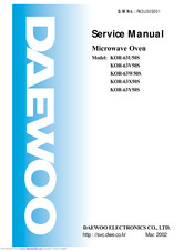 Daewoo KOR-63U50S Service Manual
