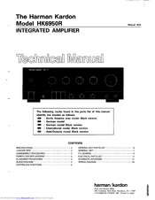 Harman Kardon HK6950R Technical Manual