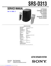 Sony SRS-D313 Service Manual