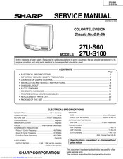 Sharp 27U-S100 Service Manual