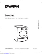 Kenmore 592-89118 Use & Care Manual