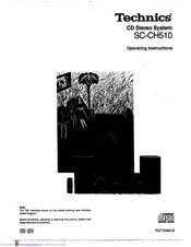 Technics RS-CH510 Operating Instructions Manual