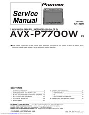 Pioneer AVX-P7700WES Service Manual