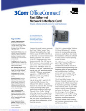 3Com Fast Ethernet Network Interface Card Brochure & Specs