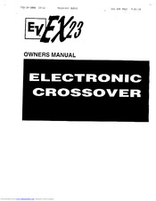 Electro-Voice EX23 Owner's Manual
